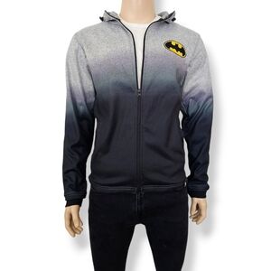 Batman The Ride Black & Gray Zip Up Ombre Hoodie Size Small- Official Six Flags